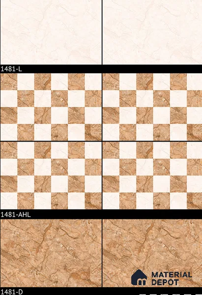 TL 01900 C Buttercream Light 18 x 12 inch Glossy Finish Ceramic Wall Tile - 6 mm