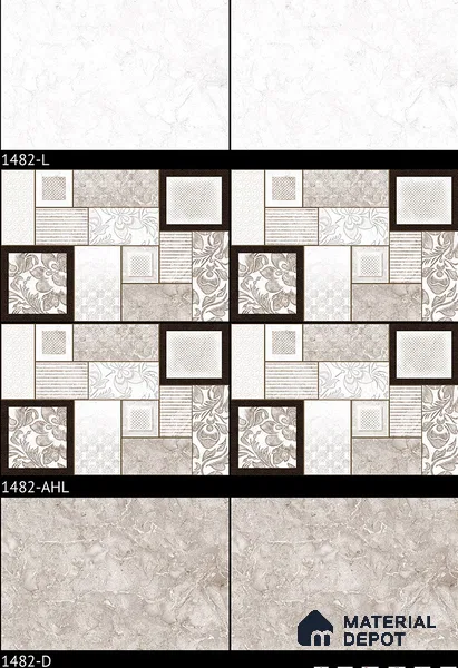 TL 01899 A Crema Light 18 x 12 inch Glossy Finish Ceramic Wall Tile - 6 mm