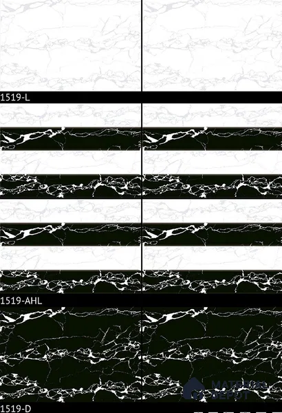 TL 01902 B Black & White Highlighter 18 x 12 inch Glossy Finish Ceramic Wall Tile - 6 mm