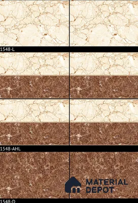 TL 01903 B Beige & Brown Highlighter 1 18 x 12 inch Glossy Finish Ceramic Wall Tile - 6 mm