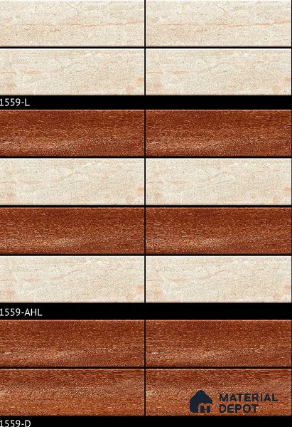 TL 01905 B Redish White Highlighter 18 x 12 inch Glossy Finish Ceramic Wall Tile - 6 mm