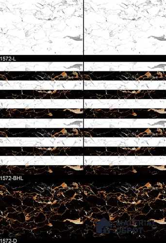 TL 01906 D Blackish White Highlighter 2 18 x 12 inch Glossy Finish Ceramic Wall Tile - 6 mm