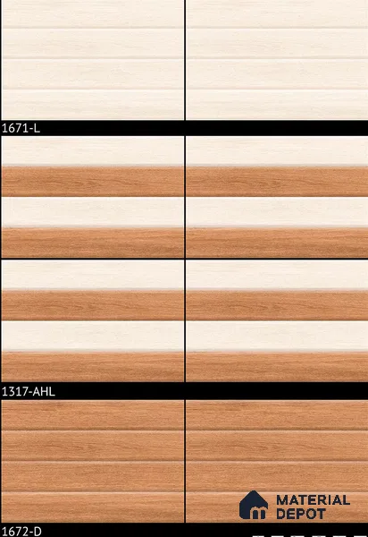 TL 01896 A Terra Brown Dark 18 x 12 inch Glossy Finish Ceramic Wall Tile - 6 mm