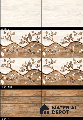 TL 01909 C Dessert Cream Light 18 x 12 inch Glossy Finish Ceramic Wall Tile - 6 mm