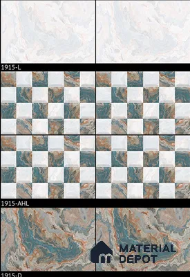 TL 01912 A White & Green Highlighter 1 18 x 12 inch Glossy Finish Ceramic Wall Tile - 6 mm