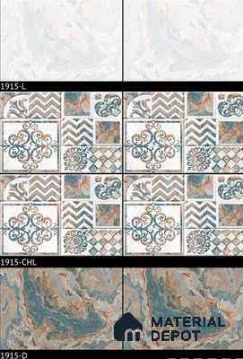 TL 01912 B Red & White Highlighter 2 18 x 12 inch Glossy Finish Ceramic Wall Tile - 6 mm