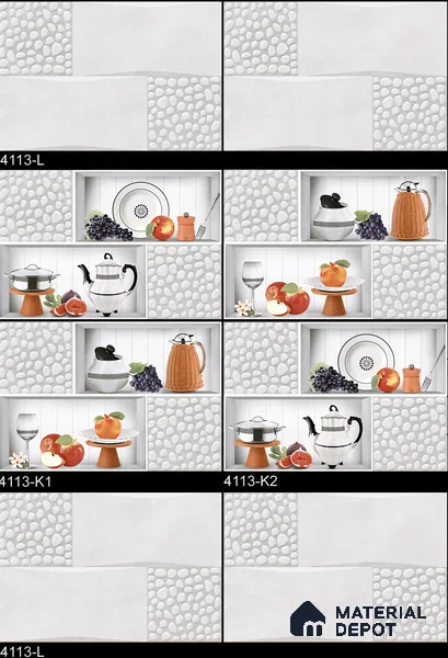 TL 01947 A Everest White Light 18 x 12 inch Glossy Finish Ceramic Wall Tile - 6 mm