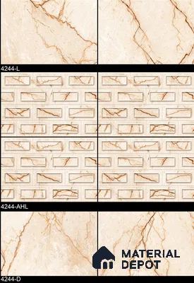TL 01921 B Cream Highlighter 18 x 12 inch Glossy Finish Ceramic Wall Tile - 6 mm