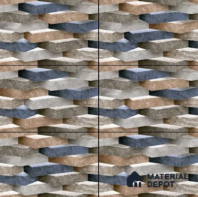 TL 01932 Stonish Grey  18 x 12 inch Glossy Finish Ceramic Wall Tile
