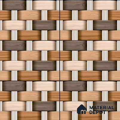 Patterned Wall Tile TL 02915 Camel Brown 18 x 12 inch Glossy Finish Ceramic Tile - 7 mm