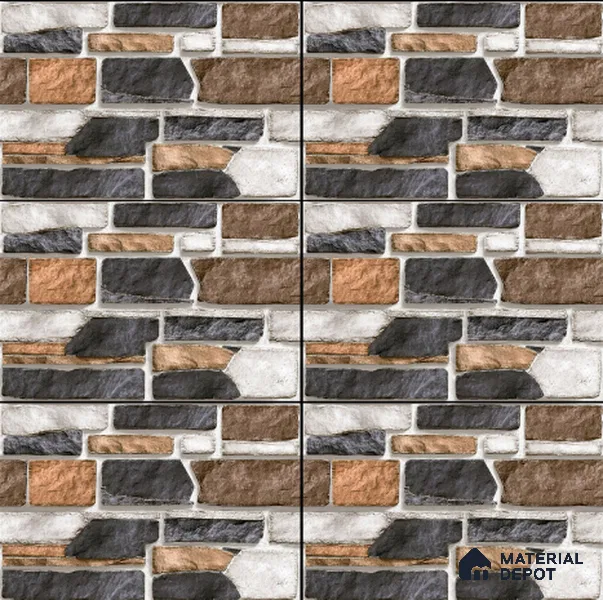 TL 02918 Chamoisee Brown 18 x 12 inch Glossy Finish Wall Elevation Ceramic Tile - 7 mm