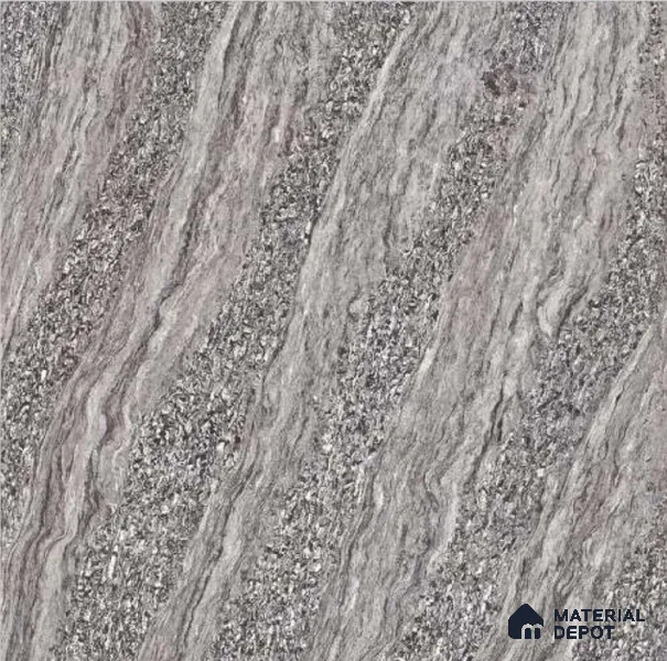TL 03025 Foggy Grey 2 ft x 2 ft Glossy Finish Vitrified Floor Tile - 9.5 mm