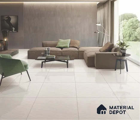TL 03023 Pearl White 2 ft x 2 ft Glossy Finish Vitrified Floor Tile - 9.5 mm