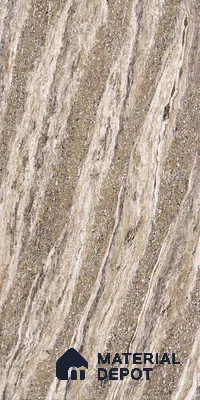 TL 03008 Brown 4 ft x 2 ft Glossy Finish Vitrified Wall & Floor Tile - 9.5 mm