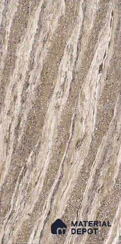 TL 03008 Brown 4 ft x 2 ft Glossy Finish Vitrified Wall & Floor Tile - 9.5 mm