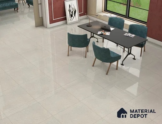 Stone Floor Tile  TL 03019 Melody Mist 2 ft x 2 ft  Finish Vitrified Tile - 9 mm  | Suitable For Bathroom, Terrace & Balcony