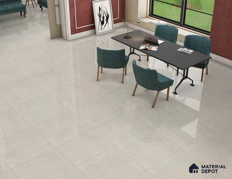 Stone Floor Tile  TL 03019 Melody Mist 2 ft x 2 ft  Finish Vitrified Tile - 9 mm  | Suitable For Bathroom, Terrace & Balcony