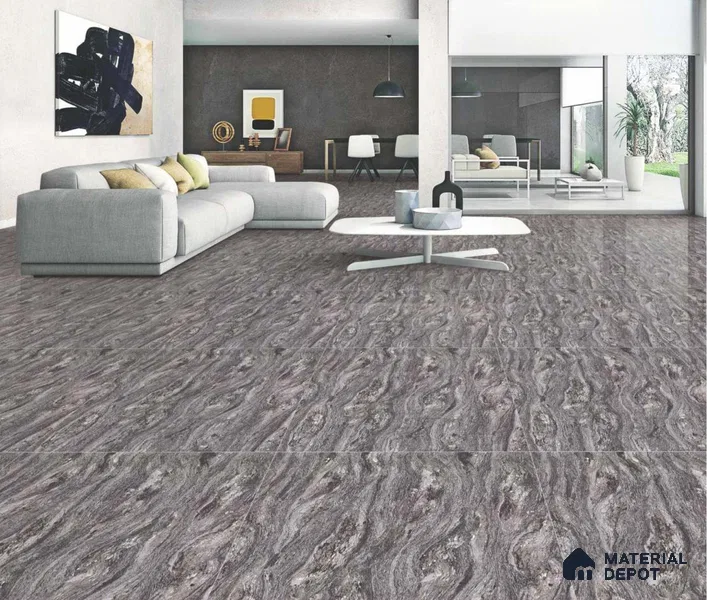 TL 03029 Ash Grey 2 ft x 2 ft Glossy Finish Vitrified Floor Tile - 9.5 mm