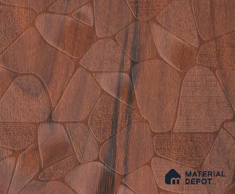 Patterned Look 616 RB04 Tongda Walnut 8 ft x 4 ft Antique Cambric Finish Decorative Laminate - 1 mm | Suitable for Bedroom, TV Unit, Wardrobe