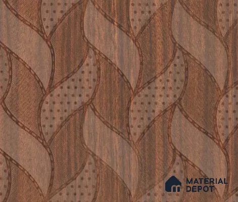 Patterned Look 673 RB17 Sepia Walnut 8 ft x 4 ft Leafart Finish Decorative Laminate - 1 mm | Suitable for Bedroom, TV Unit, Wardrobe