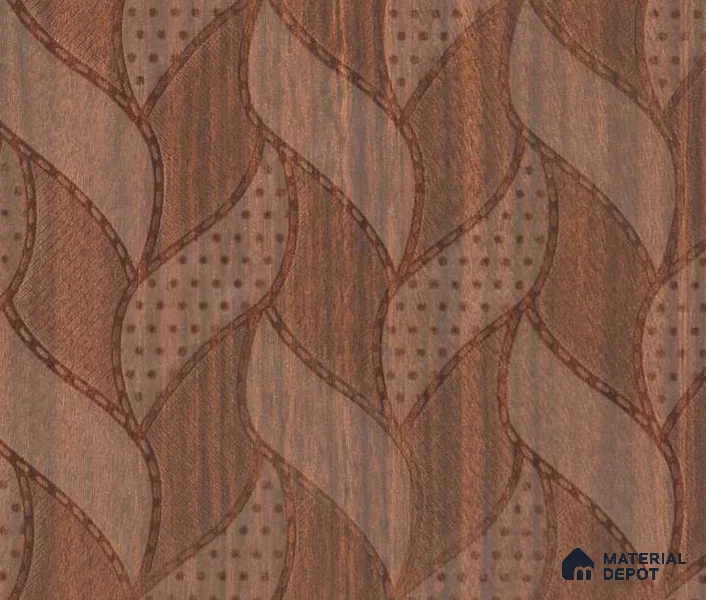 Patterned Look 673 RB17 Sepia Walnut 8 ft x 4 ft Leafart Finish Decorative Laminate - 1 mm | Suitable for Bedroom, TV Unit, Wardrobe