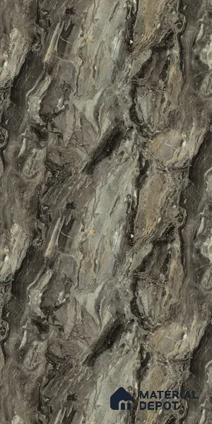 Brown Marble Look 662 STN Dark Storm 8 ft x 4 ft Stonem Finish Decorative Laminate - 1 mm | Suitable for TV Unit, Wardrobe, Kitchen Cabinets