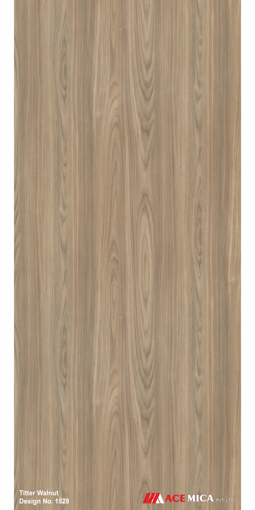 Wooden Look LM 17402 Titter Walnut 10 ft x 4 ft Texture Finish Decorative Laminate - 1 mm | Suitable for TV Unit, Wardrobe, Kitchen Cabinets