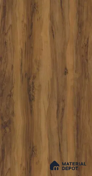Wooden Look LM 05077 Milano Walnut 8 ft x 4 ft High Gloss Finish Decorative Laminate - 0.8 mm | Suitable for TV Unit, Wardrobe, Kitchen Cabinets