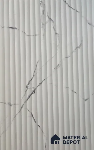Marble Fluted LM 22849 8 ft x 4 ft High Gloss Finish Decorative Laminate - 1 mm | Suitable for TV Unit,Wardrobe, Kitchen Cabinets