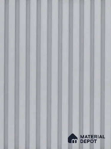 Cloud Grey 10 ft x 0.68 ft (3060x208 mm) Curve Design Interior & Exterior Wall & Ceiling Panel - 10 mm | Suitable for Balcony, Facade & Open Area | Width is Subjected to 5% Variation