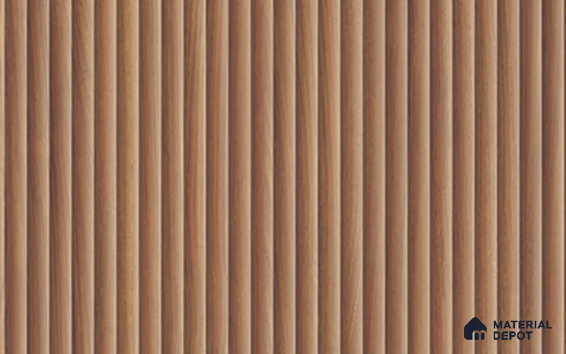 Wooden Fluted LM 10870 8 ft x 4 ft Matte Finish Decorative Laminate - 1 mm | Suitable for TV Unit,Wardrobe, Kitchen Cabinets