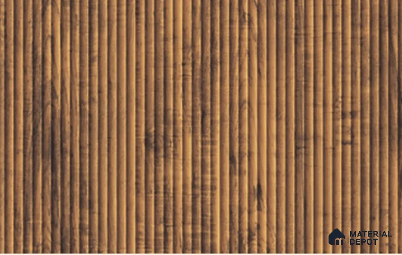 Wooden Fluted LM 10871 8 ft x 4 ft Matte Finish Decorative Laminate - 1 mm | Suitable for TV Unit,Wardrobe, Kitchen Cabinets