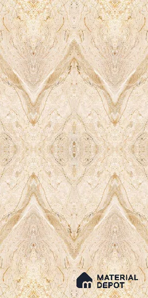 Brown Marble Look LM 20138 8 ft x 4 ft Glossy Finish Decorative Laminate - 1 mm | Suitable for TV Unit, Wardrobe, Kitchen Cabinets