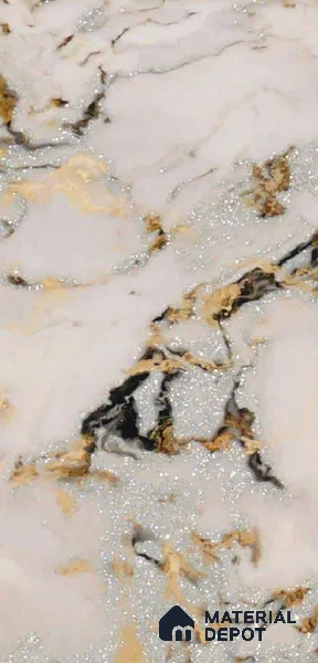 Beige Marble Look LM 20118 8 ft x 4 ft Glossy Finish Decorative Laminate - 1 mm | Suitable for TV Unit, Wardrobe, Kitchen Cabinets