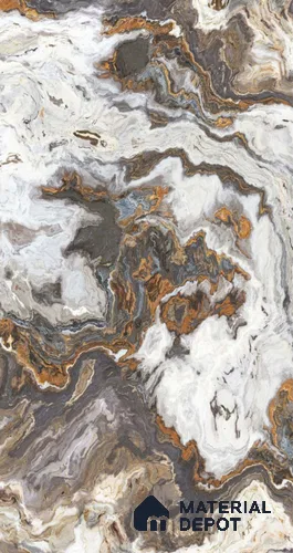 Grey Marble Look LM 10877 8 ft x 4 ft Texture Finish Decorative Laminate - 1 mm | Suitable for TV Unit, Wardrobe, Kitchen Cabinets