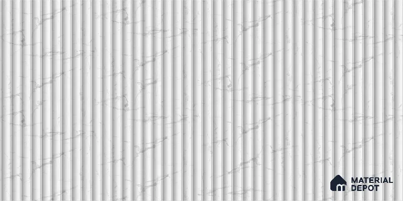 White Fluted look LM 26259 8 ft x 4 ft Super Matte Finish Decorative Laminate - 1 mm | Suitable for Bedroom, TV Unit, Wardrobe, Kitchen Cabinet