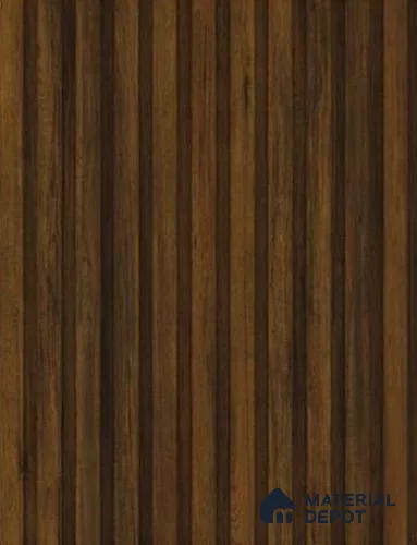 Mahogany 10 ft x 0.68 ft (3060x208 mm) Curve Design Interior & Exterior Wall & Ceiling Panel - 10 mm | Suitable for Balcony, Facade & Open Area | Width is Subjected to 5% Variation
