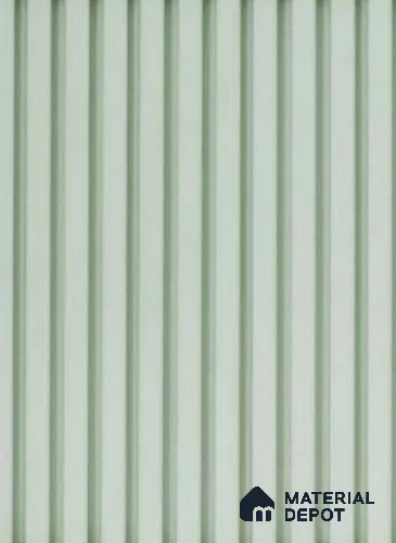 Mint Green 10 ft x 0.68 ft (3060x208 mm) Curve Design Interior & Exterior Wall & Ceiling Panel - 10 mm | Suitable for Balcony, Facade & Open Area | Width is Subjected to 5% Variation