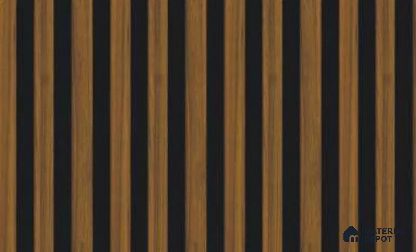 Oak Wood Ocre 10 ft x 0.68 ft (3060x208 mm) DB Curve Design Interior & Exterior Wall & Ceiling Panel - 10 mm | Suitable for Balcony, Facade & Open Area | Width is Subjected to 5% Variation
