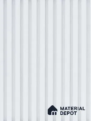 Snow White 10 ft x 0.68 ft (3060x208 mm) Curve Design Interior & Exterior Wall & Ceiling Panel - 10 mm | Suitable for Balcony, Facade & Open Area | Width is Subjected to 5% Variation