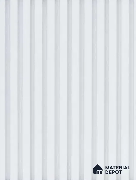 Snow White 10 ft x 0.68 ft (3060x208 mm) Curve Design Interior & Exterior Wall & Ceiling Panel - 10 mm | Suitable for Balcony, Facade & Open Area | Width is Subjected to 5% Variation
