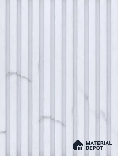 Statuario 10 ft x 0.68 ft (3060x208 mm) Curve Design Interior & Exterior Wall & Ceiling Panel - 10 mm | Suitable for Balcony, Facade & Open Area | Width is Subjected to 5% Variation