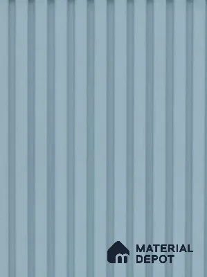 Steel Blue 10 ft x 0.68 ft (3060x208 mm) Curve Design Interior & Exterior Wall & Ceiling Panel - 10 mm | Suitable for Balcony, Facade & Open Area | Width is Subjected to 5% Variation