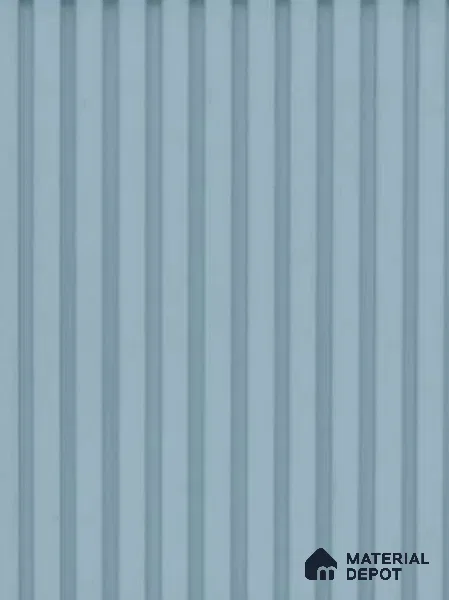 Steel Blue 10 ft x 0.68 ft (3060x208 mm) Curve Design Interior & Exterior Wall & Ceiling Panel - 10 mm | Suitable for Balcony, Facade & Open Area | Width is Subjected to 5% Variation