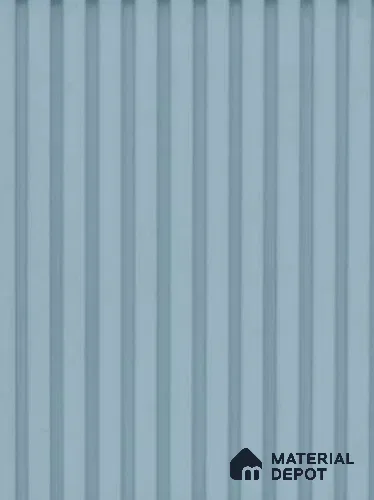 Steel Blue 10 ft x 0.68 ft (3060x208 mm) Curve Design Interior & Exterior Wall & Ceiling Panel - 10 mm | Suitable for Balcony, Facade & Open Area | Width is Subjected to 5% Variation