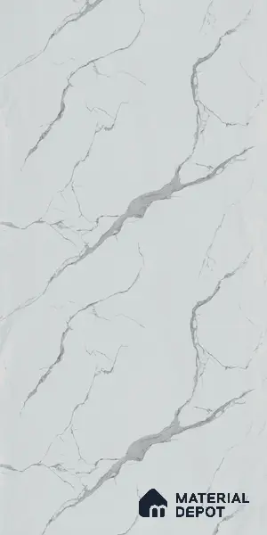 9186 TM White Sintered Stone 8 ft x 4 ft Talcum Matt Finish Decorative Laminate - 0.8 mm