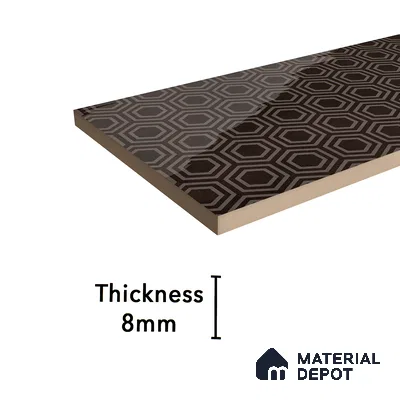 Subway Wall Tile TL 06427 AA Eterna Cocoa Classic Sepia 12 x 4 inch Ceramic Glossy Finish - 8 mm | 24 Random Design | Suitable for Accent / Feature Walls, Bathroom, Kitchen Wall & Backsplashes (Sample)