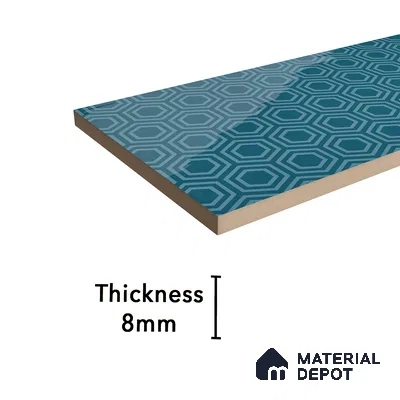 Subway Wall Tile TL 06427 AB Eterna Seafoam Teal 12 x 4 inch Ceramic Glossy Finish - 8 mm | 24 Random Design | Suitable for Accent / Feature Walls, Bathroom, Kitchen Wall & Backsplashes (Sample)
