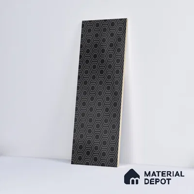 Subway Wall Tile TL 06427 AD Eterna Ash Nero 12 x 4 inch Ceramic Glossy Finish - 8 mm | 24 Random Design | Suitable for Accent / Feature Walls, Bathroom, Kitchen Wall & Backsplashes