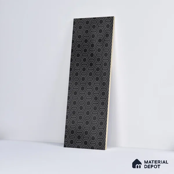 Subway Wall Tile TL 06427 AD Eterna Ash Nero 12 x 4 inch Ceramic Glossy Finish - 8 mm | 24 Random Design | Suitable for Accent / Feature Walls, Bathroom, Kitchen Wall & Backsplashes